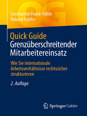 cover image of Quick Guide Grenzüberschreitender Mitarbeitereinsatz